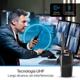 Radio intercomunicador profesional, hasta 7 Km de alcance