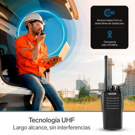 Radio intercomunicador profesional, hasta 5 Km de alcance