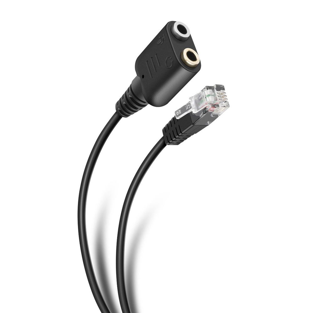 Adaptador telefónico RJ9 a dos jack 3,5 mm Adaptador telefónico RJ9 a dos jack 3,5 mm