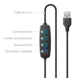 Lámpara para selfie con soporte para celular