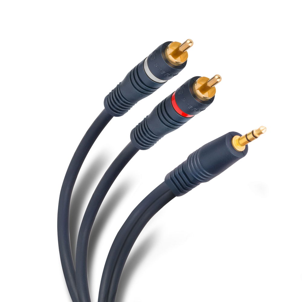 Cable conector 3,5 mm a 2 conector RCA de 1,8 m Cable conector 3,5 mm a 2 conector RCA de 1,8 m