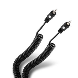 Cable auxiliar conector a conector 3,5 mm de 2,1 m, espiral