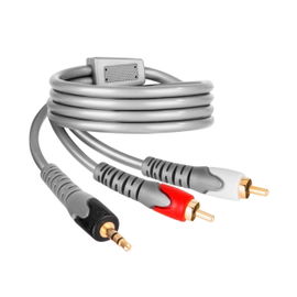 Cable conector 3,5 mm a 2 conector RCA de 90 cm, reforzado