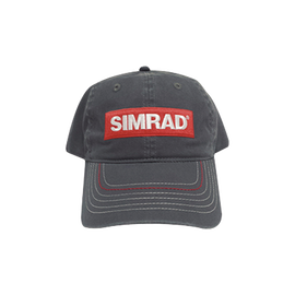 Gorra color gris con logo simrad