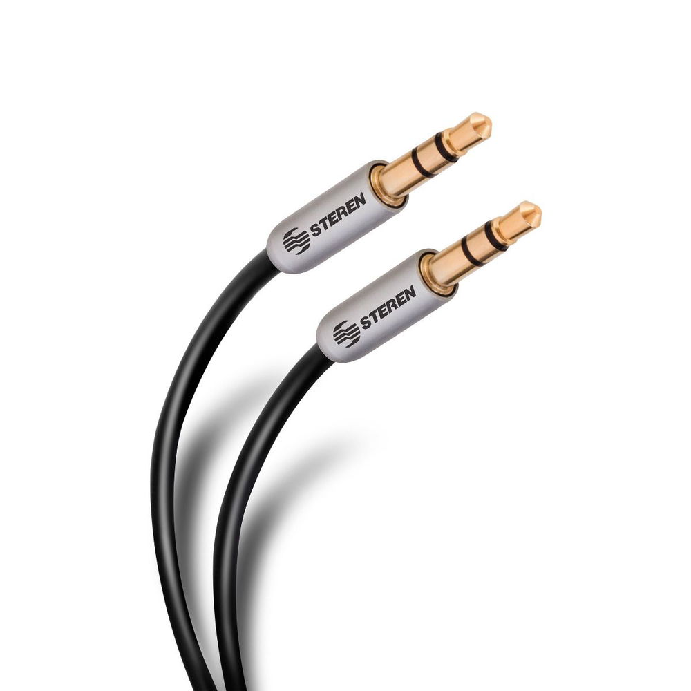 Cable auxiliar conector a conector 3,5 mm de 90 cm, ultradelgado y conectores reforzados Cable auxiliar conector a conector 3,5 mm de 90 cm, ultradelgado y conectores reforzados