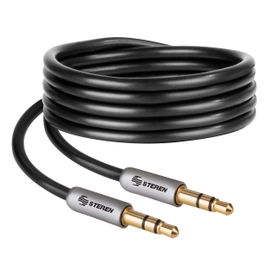 Cable auxiliar conector a conector 3,5 mm de 90 cm, ultradelgado y conectores reforzados Cable auxiliar conector a conector 3,5 mm de 90 cm, ultradelgado y conectores reforzados