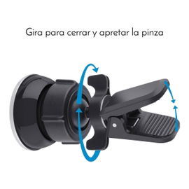 Soporte para celular magnético con pinza para ventilas Soporte para celular magnético con pinza para ventilas