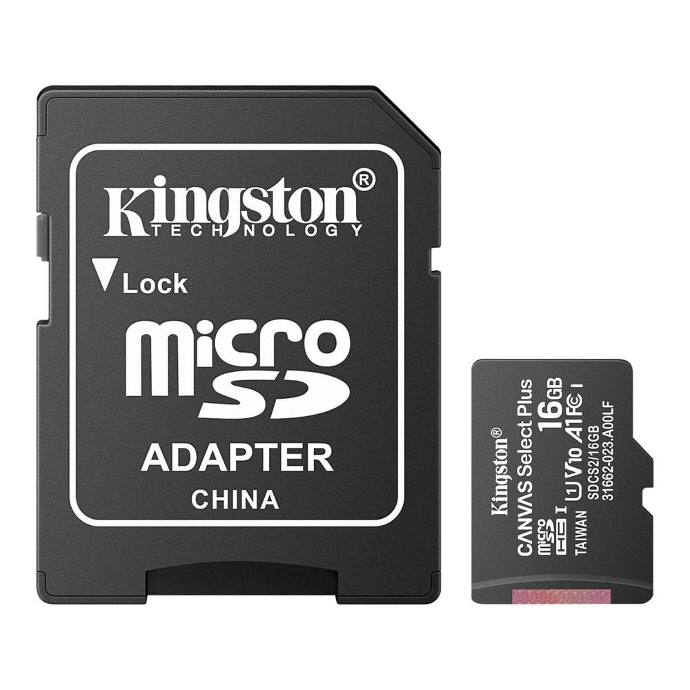 Memoria microSD de 16 GB Kingston, clase U1, V10, A1 Memoria microSD de 16 GB Kingston, clase U1, V10, A1