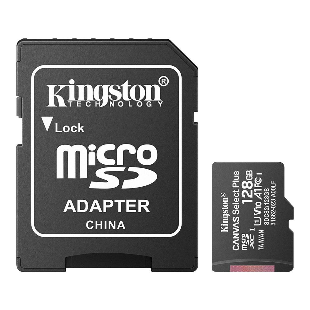 Memoria microSD de 128 GB Kingston, clase U1, V10, A1 Memoria microSD de 128 GB Kingston, clase U1, V10, A1