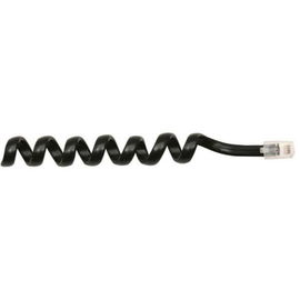 Cable espiral plug a plug RJ9 de 2.1m, para auricular telefónico, negro Cable espiral plug a plug RJ9 de 2.1m, para auricular telefónico, negro