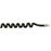 Cable espiral plug a plug RJ9 de 2.1m, para auricular telefónico, negro