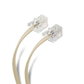 Cable plug a plug RJ11 de 4.5m, para extensión telefónica Cable plug a plug RJ11 de 4.5m, para extensión telefónica
