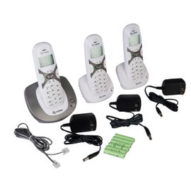 Teléfono inalámbrico DECT 6.0 con 2 extensiones adicionales