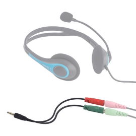 Cable auxiliar plug 3,5 mm TRRS a 2 jacks 3,5 mm de 17 cm Cable auxiliar plug 3,5 mm TRRS a 2 jacks 3,5 mm de 17 cm