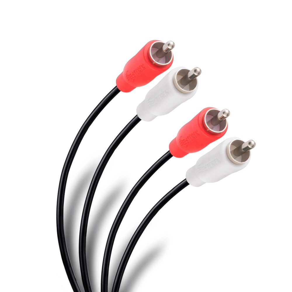 Cable RCA 2 conector a 2 conector de 1,8 m, ultradelgado Cable RCA 2 conector a 2 conector de 1,8 m, ultradelgado