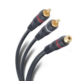 Cable RCA 2 conector a jack de 15 cm Cable RCA 2 conector a jack de 15 cm