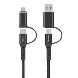 Cable 4 en 1, USB/USB C a Micro USB/USB C de 1 m Cable 4 en 1, USB/USB C a Micro USB/USB C de 1 m