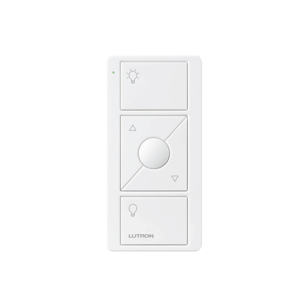 Control remoto PICO 3 botones encender/apagar, subir/bajar intensidad, color blanco, complemente con un atenuador Caseta, RA2, RadioRa2.