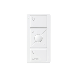 Control remoto PICO 3 botones encender/apagar, subir/bajar intensidad, color blanco, complemente con un atenuador Caseta, RA2, RadioRa2.