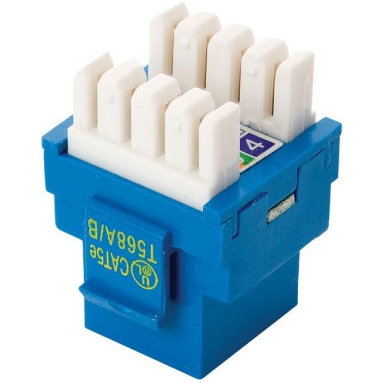Jack RJ45 de 8 contactos a 180° CAT 5e, tipo Keystone, azul Jack RJ45 de 8 contactos a 180° CAT 5e, tipo Keystone, azul