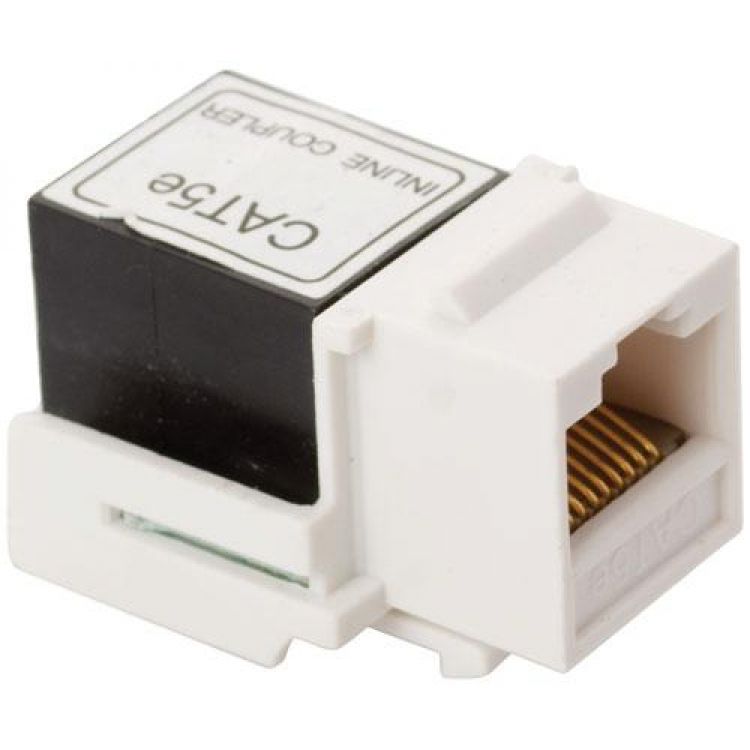 Cople jack a jack RJ45 de 8 contactos CAT 5e, tipo Keystone Cople jack a jack RJ45 de 8 contactos CAT 5e, tipo Keystone