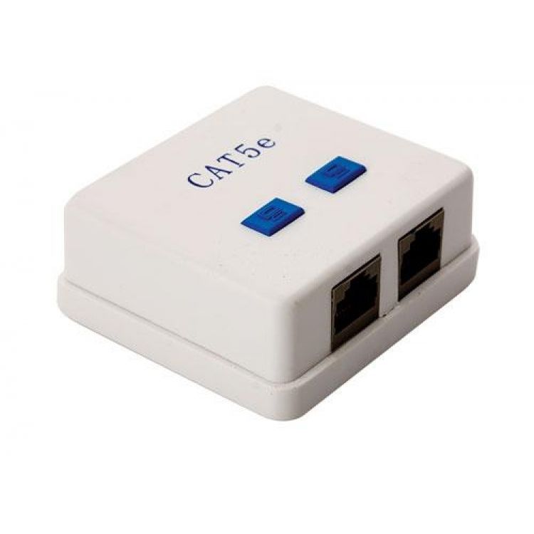 Roseta doble RJ45 CAT 5e Roseta doble RJ45 CAT 5e