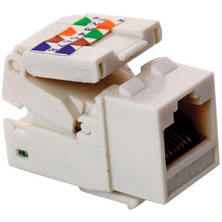 Jack RJ45 de 8 contactos a 90° CAT 5e, tipo Keystone Jack RJ45 de 8 contactos a 90° CAT 5e, tipo Keystone
