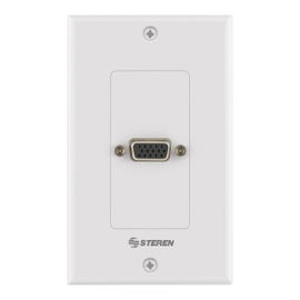 Placa de pared con cople jack a jack VGA (DB15) Placa de pared con cople jack a jack VGA (DB15)