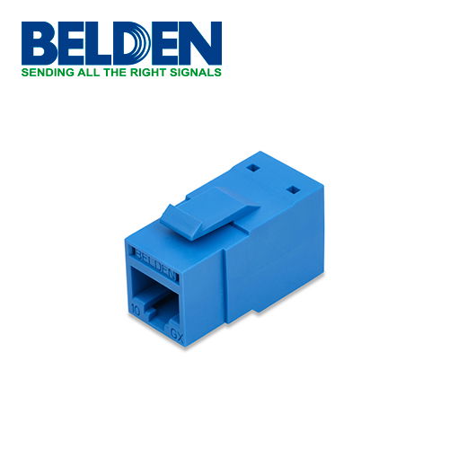 CONECTOR MODULAR JACK RJ45 CAT6A REVCONNECT BELDEN RVAMJKUBL-S1 ESTILO KEYCONNECT AZUL COMPATIBLE CON FACEPLATE AX102660,AX102655,AX102249 ESQUEMA DE CABLEADO T568A/B HERRAMIENTA COMPATIBLE RVUTT01 USO INTERIOR CALIBRE DEL CONDUCTOR 23-24 AWG CONECTOR MODULAR JACK RJ45 CAT6A REVCONNECT BELDEN RVAMJKUBL-S1 ESTILO KEYCONNECT AZUL COMPATIBLE CON FACEPLATE AX102660,AX102655,AX102249 ESQUEMA DE CABLEADO T568A/B HERRAMIENTA COMPATIBLE RVUTT01 USO INTERIOR CALIBRE DEL CONDUCTOR 23-24 AWG