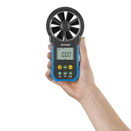 Medidor digital de flujo y velocidad de aire (Anemómetro)