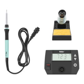 Cautín de estación profesional con control de temperatura y display marca Weller, de 70 Watts Cautín de estación profesional con control de temperatura y display marca Weller, de 70 Watts