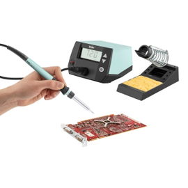 Cautín de estación profesional con control de temperatura y display marca Weller, de 70 Watts Cautín de estación profesional con control de temperatura y display marca Weller, de 70 Watts