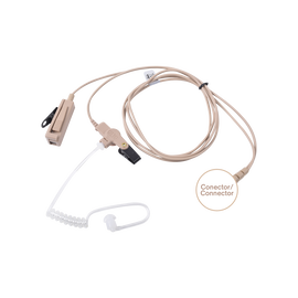 MIC-AUDIF PROF D/2 CABLES NEGROS C/TUBO ACUST P/ICOM IC-F3261/4261/3360/4360