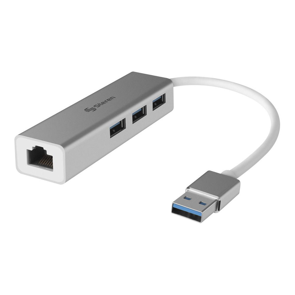Adaptador USB 3.0 a Gigabit Ethernet (RJ45), con HUB Adaptador USB 3.0 a Gigabit Ethernet (RJ45), con HUB