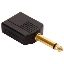 Adaptador elite de conector 6,3 mm a 2 jacks 6,3 mm, monoaural Adaptador elite de conector 6,3 mm a 2 jacks 6,3 mm, monoaural