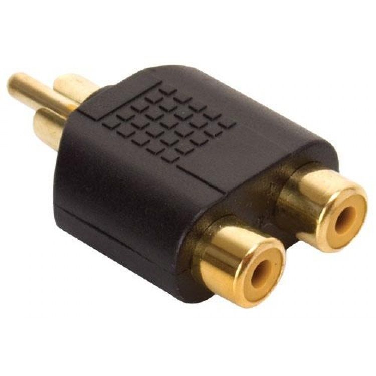 Adaptador elite de conector RCA a 2 jacks RCA Adaptador elite de conector RCA a 2 jacks RCA