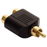 Adaptador elite de conector RCA a 2 jacks RCA
