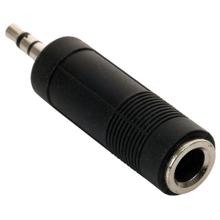 Adaptador de conector 3,5 mm a jack 6,3 mm, estéreo Adaptador de conector 3,5 mm a jack 6,3 mm, estéreo