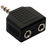 Adaptador de conector 3,5 mm a 2 jacks 3,5 mm, estéreo