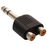 Adaptador de conector 6,3 mm a 2 jacks RCA, estéreo