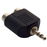 Adaptador de conector 3,5 mm a 2 jacks RCA, estéreo