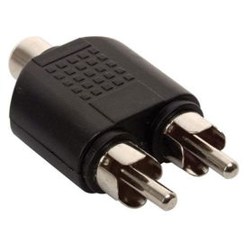 Adaptador de 2 conectors RCA a jack RCA