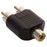 Adaptador de 2 conectors RCA a jack RCA