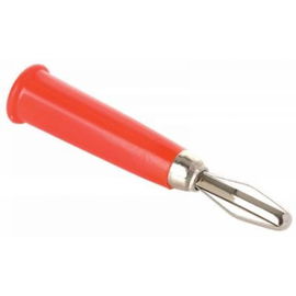 conector banana, rojo