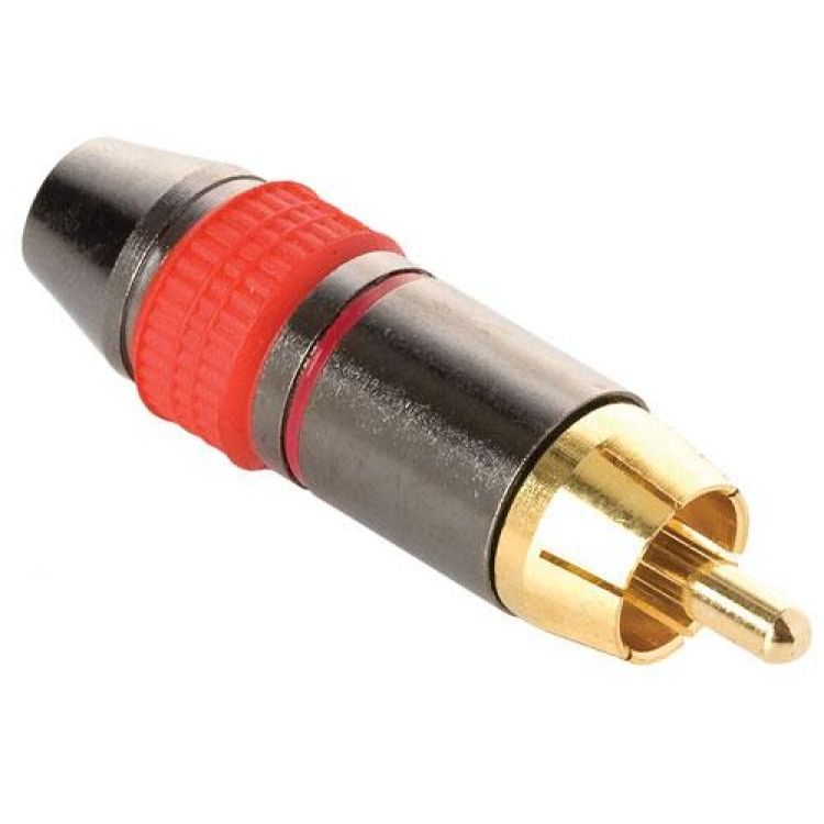 conector RCA metálico reforzado, rojo conector RCA metálico reforzado, rojo