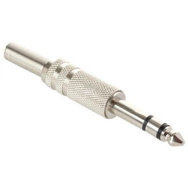 conector 6,3 mm estéreo, metálico