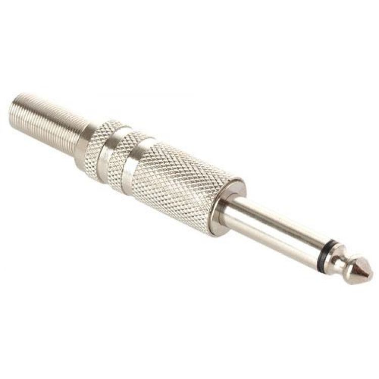 conector 6,3 mm monoaural, metálico