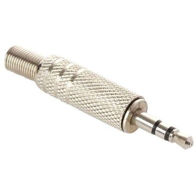 conector 3,5 mm estéreo, metálico conector 3,5 mm estéreo, metálico