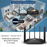 Repetidor / Router Wi-Fi*, 2,4 GHz y 5 GHz (B/G/N/A/AC), hasta 45 m de cobertura