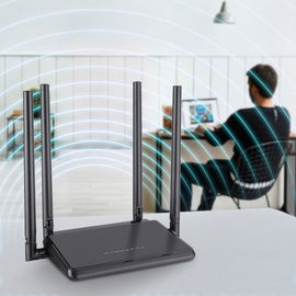 Repetidor / router Wi-Fi* doble banda 2,4 y 5 GHz, MU-MIMO, 21 m de cobertura Repetidor / router Wi-Fi* doble banda 2,4 y 5 GHz, MU-MIMO, 21 m de cobertura